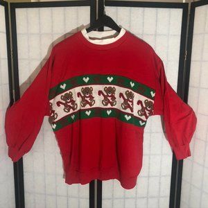 Ugly Christmas Sweater Teddy Bears Sweatshirt XL